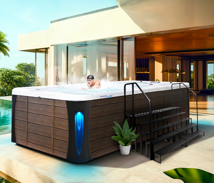 Calspas hot tub being used in a family setting - Brondby